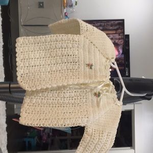 Vintage crochet baby sweater